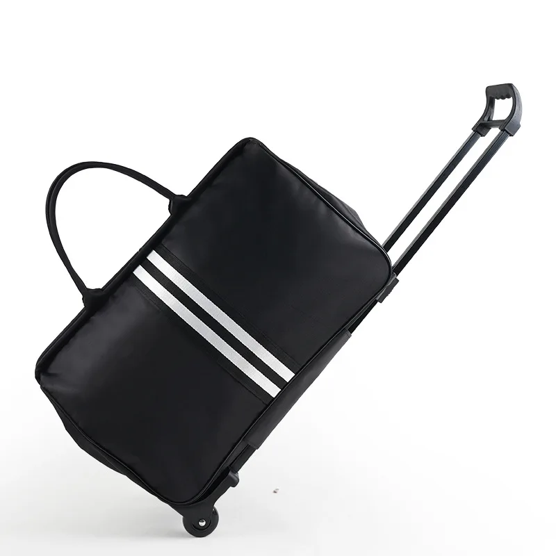 Новая Женская дорожная сумка на колесиках, Большая вместительная мужская дорожная сумка в полоску, ручная сумка, чемодан на колесиках, выходные сумки - Цвет: Style 4