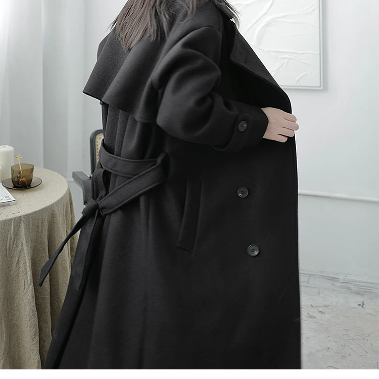 maxi puffer coat womens Hidden 2020 Autumn and winter new classic double-breasted loose deconstruction of the women's coat small Korean version of the warmest winter coats for women