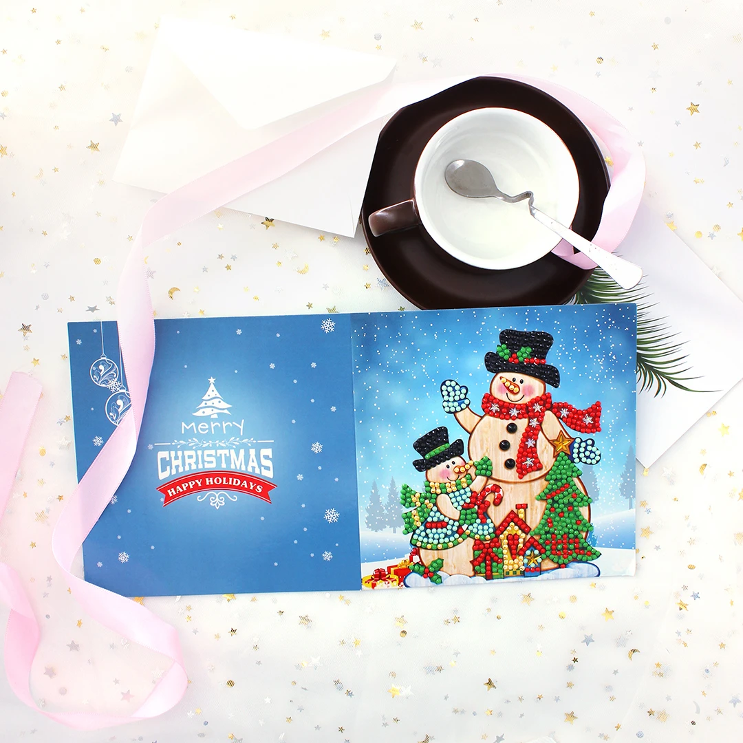 AZQSD Рождественская открытка, подарок, круглая дрель, сделай сам, алмазная живопись, Санта Клаус, специальная вышивка крестиком, 5D, ручная работа, подарок для детей - Цвет: HK26
