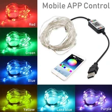 20M RGB LED String Lights Outdoor Bluetooth Waterproof Smart Garland for Christmas Led Remote Fairy Lamps For Wedding Decor