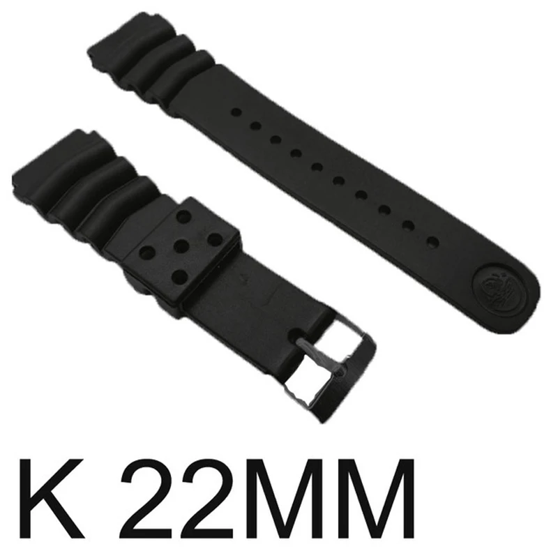 K22mm Силиконовые резиновые часы для часов замена электронных наручных часов спортивные ремешки для часов 16 мм 18 мм 20 мм 22 мм дропшиппинг - Цвет ремешка: K22mm