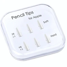

Pencil Tips for Apple Pencil 1st / 2nd Generation, Double-Layered iPad Stylus Nib, Both Soft and Hard, Used for 3 Years - 6 Pack