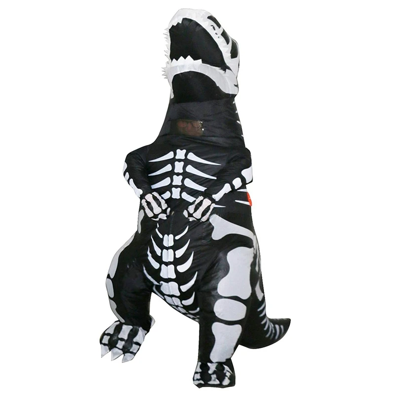Гигантский Скелет надувной костюм динозавра T-Rex Blow Up Dino Fossil костюм
