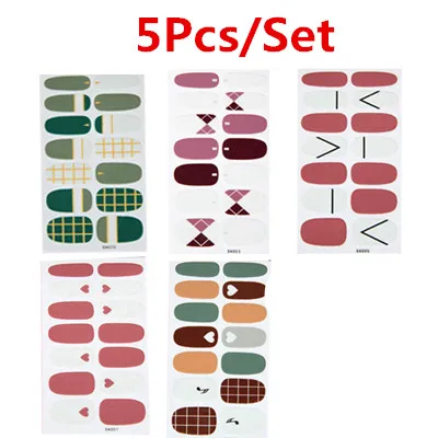 2/3/5PcsMixed Цвет 3D ногтей Стикеры s ногтевое искусство, Стикеры Self клей для ногтей Стикеры s переводятся с помощью воды, наклейки для ногтей украшение - Цвет: 8