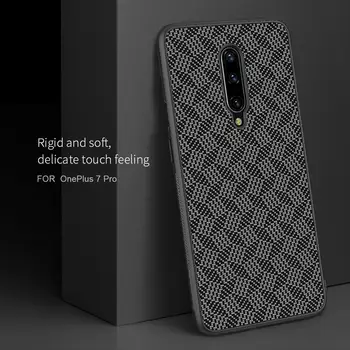 

3D Texture Cases for Oneplus7 Oneplus 7 pro Case Back Cover Nillkin Hard PC + Soft TPU Nylon Fiber Anti-fingerprint Phone Shell