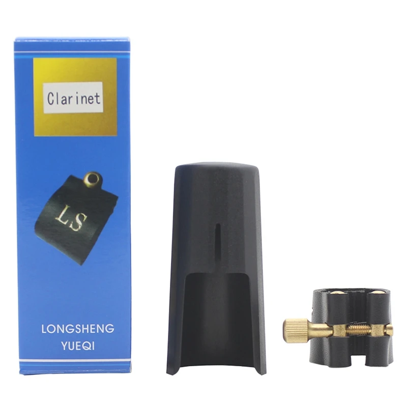 

ELOS-Bb Clarinet Leather Ligature Fastener with Plastic Cap for Sax Mouthpiece Woodwind Parts Accessories(Retail Package)