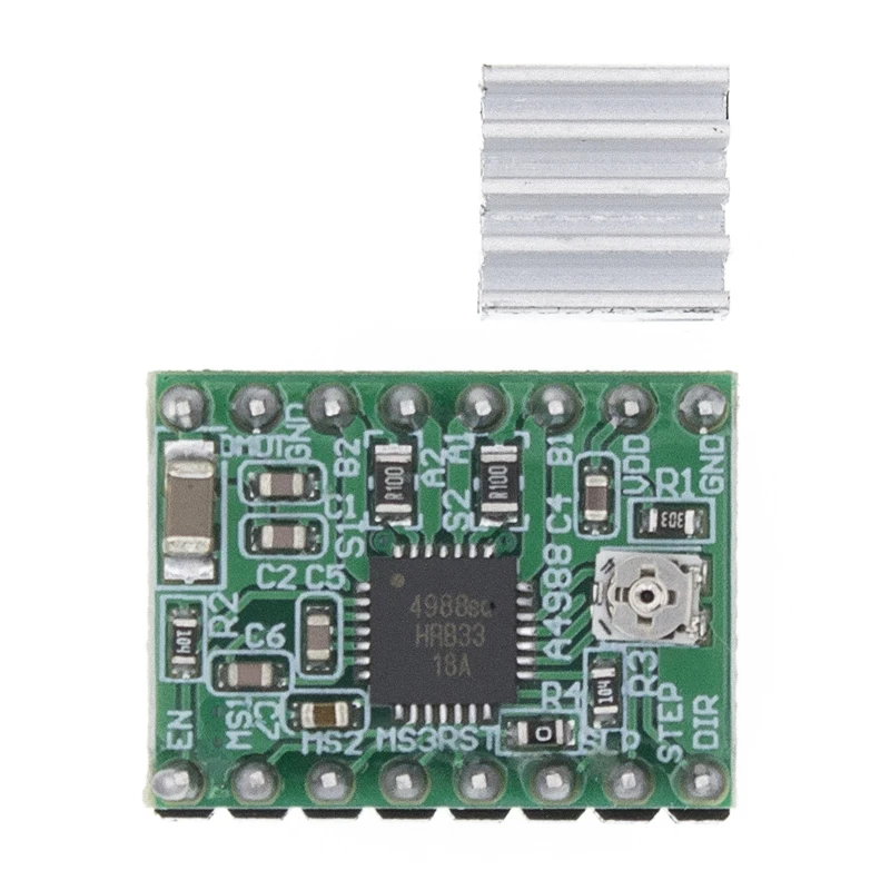 

100pcs A4988 module CNC 3D Printer Parts Accessory Reprap pololu Stepper Motor Driver Module with Heatsink for ramps 1.4