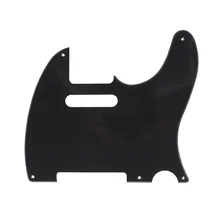 Music 5 agujero Vintage Tele Pickguard para Fender Americano/mexicano hecho estándar estilo de Telecaster guitarra eléctrica, 1Ply negro