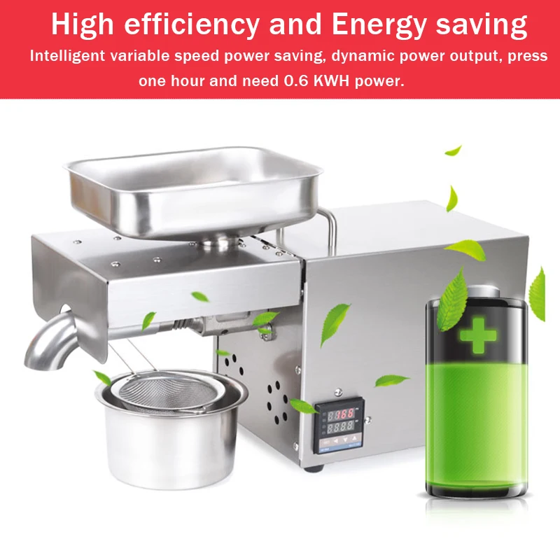 Beste 220 V 110 V Olie Persmachine rvs LED Digitale Temperatuurregeling Peanutss Sesam Moer Olie extractor EU  US Plug