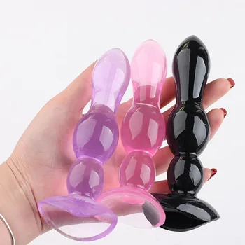 Silicone Anal Dildo No Vibrator Male Prostate Massager Anal Beads Plug G Spot Butt Plug Masturbation Anal Sex Toys for Couple 1