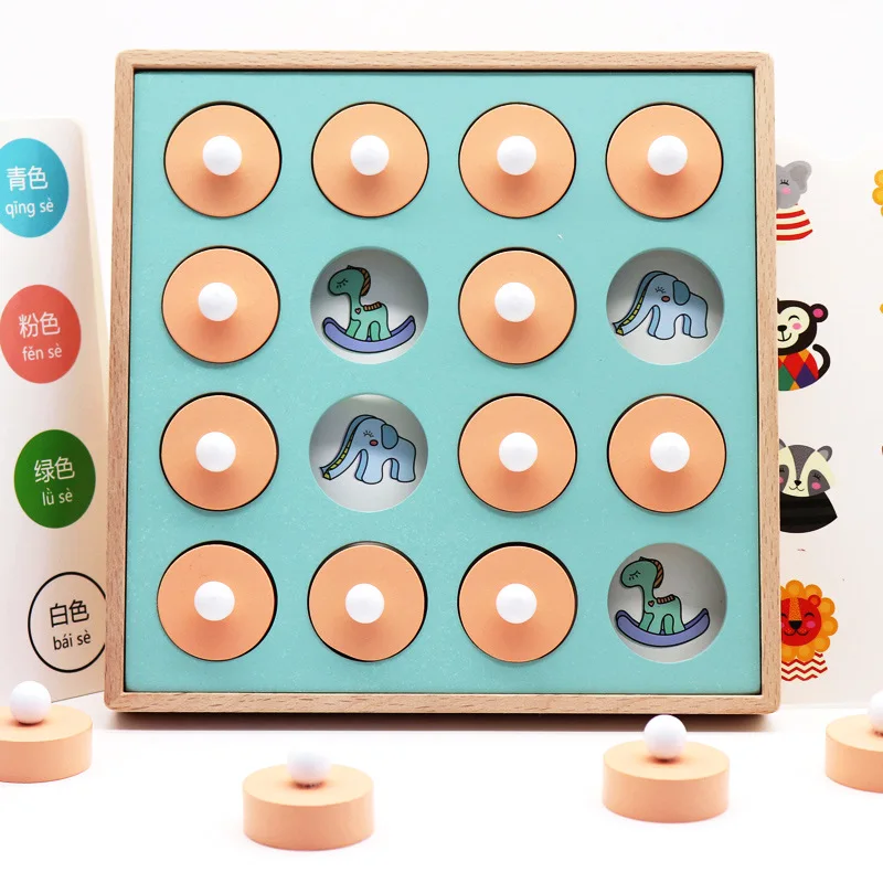 

Early Educational Parent-Child Interaction Game Toy Memory Chess Fun Puzzles Wooden Match Chess Game For Kids Children Toddlers