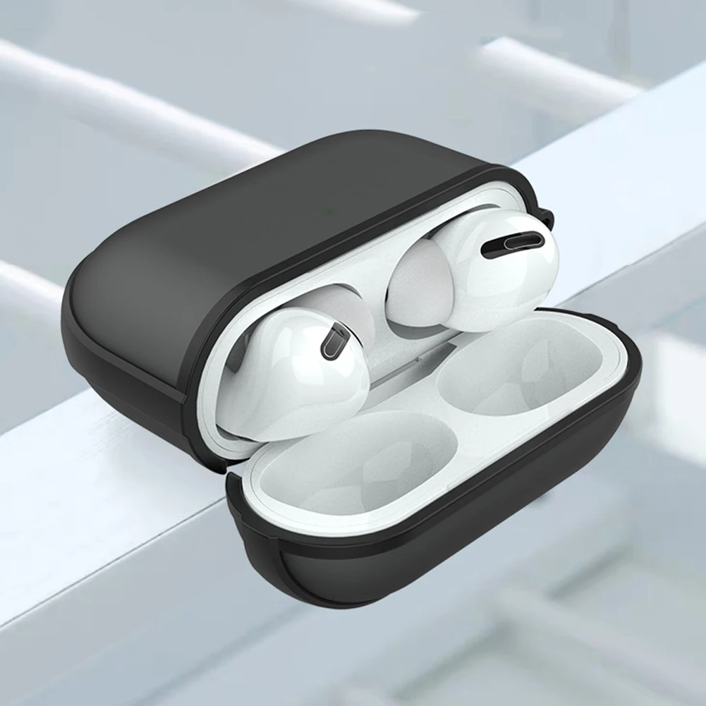 Black for AirPods 3 Матовый кожаный Прозрачный чехол для наушников для AirPods 3 2 1 шт. матовый чехол для Air Pods Pro противоударный чехол для хранения всего тела - Цвет: Black for AirPods 3