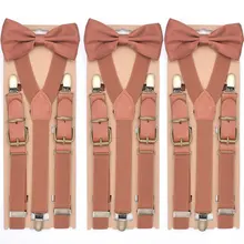 Для взрослых женщин брюки 2,5 см клип-на Y-Back брекеты бабочка эластичная Рубашка Остается 3 зажимы сплава металла головы подтяжки галстук бабочка