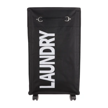 

1Pc Wheeled Laundry Hamper Portable Laundry Roller Dirty Clothes Organizer
