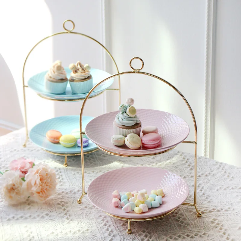 Двухслойная Фруктовая тарелка для свадьбы вечеринки праздника десерт поднос