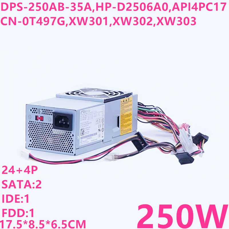 Блок питания для ноутбука Dell V200 220 230 260 620 I530 531 545 546S Питание DPS-250AB-35A HP-D2506A0 API4PC17 CN-0T497G XW301/302/303