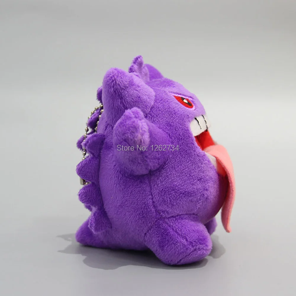EMS 100/лот 3D Gengar 10 см плюшевый брелок-Подвеска Мягкие Аниме мультфильм куклы Плюшевые рисунок с куклой