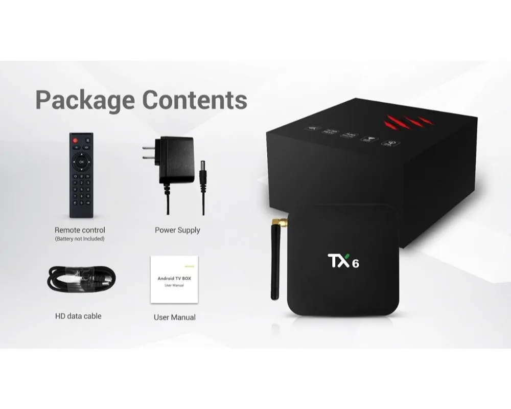 TV BOX TX6 smart TV box Allwinner H6 Quad core Android 9.0 2G 16G 32G 64G USB3.0 2.4G 5Ghz WiFi BT 6K Neftflix Set top box