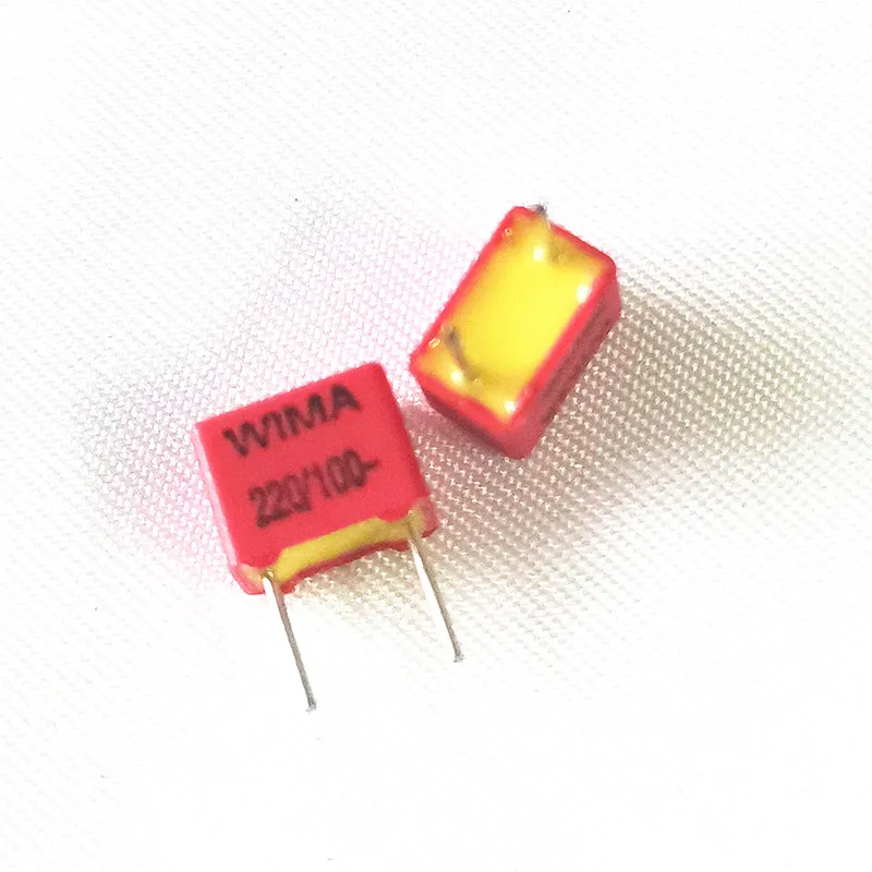 10 шт. оригинальный пленочный конденсатор WIMA 220PF100V FKP2 футовый шаг 5 мм для diy аудио