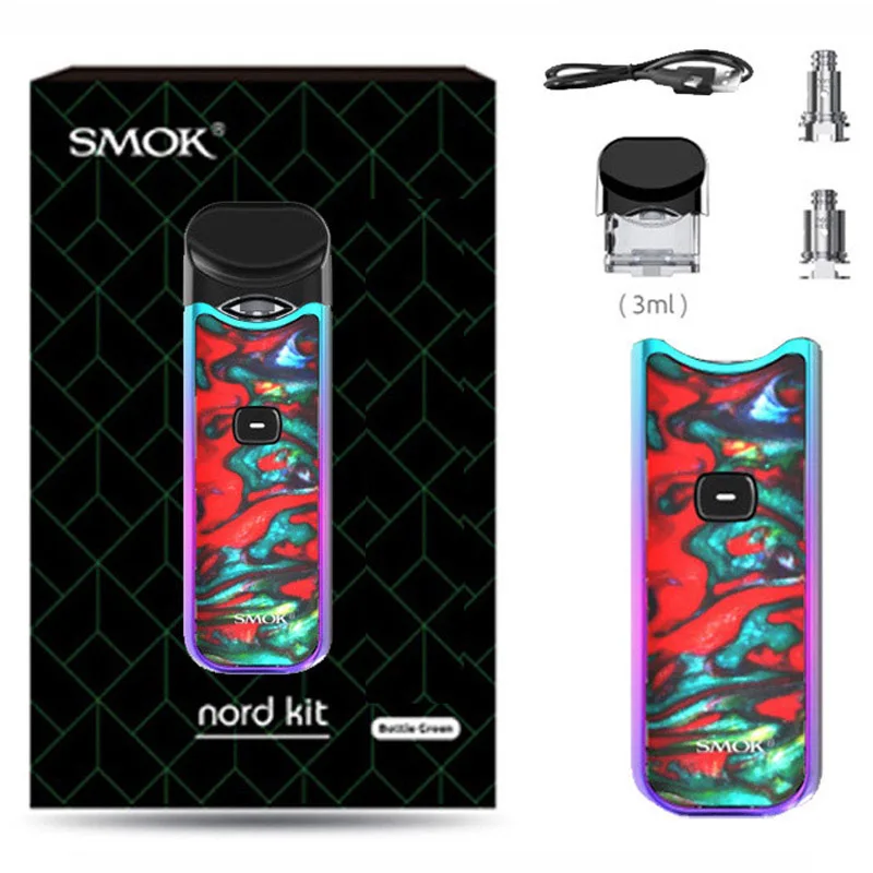 iml 7 color resin Smok Nord Pod vape комплект с аккумулятором 1100 мАч 3 мл картридж сетка спиральная электронная сигарета Vape pod Kit vs SMOK novo - Цвет: iml 7 color resin