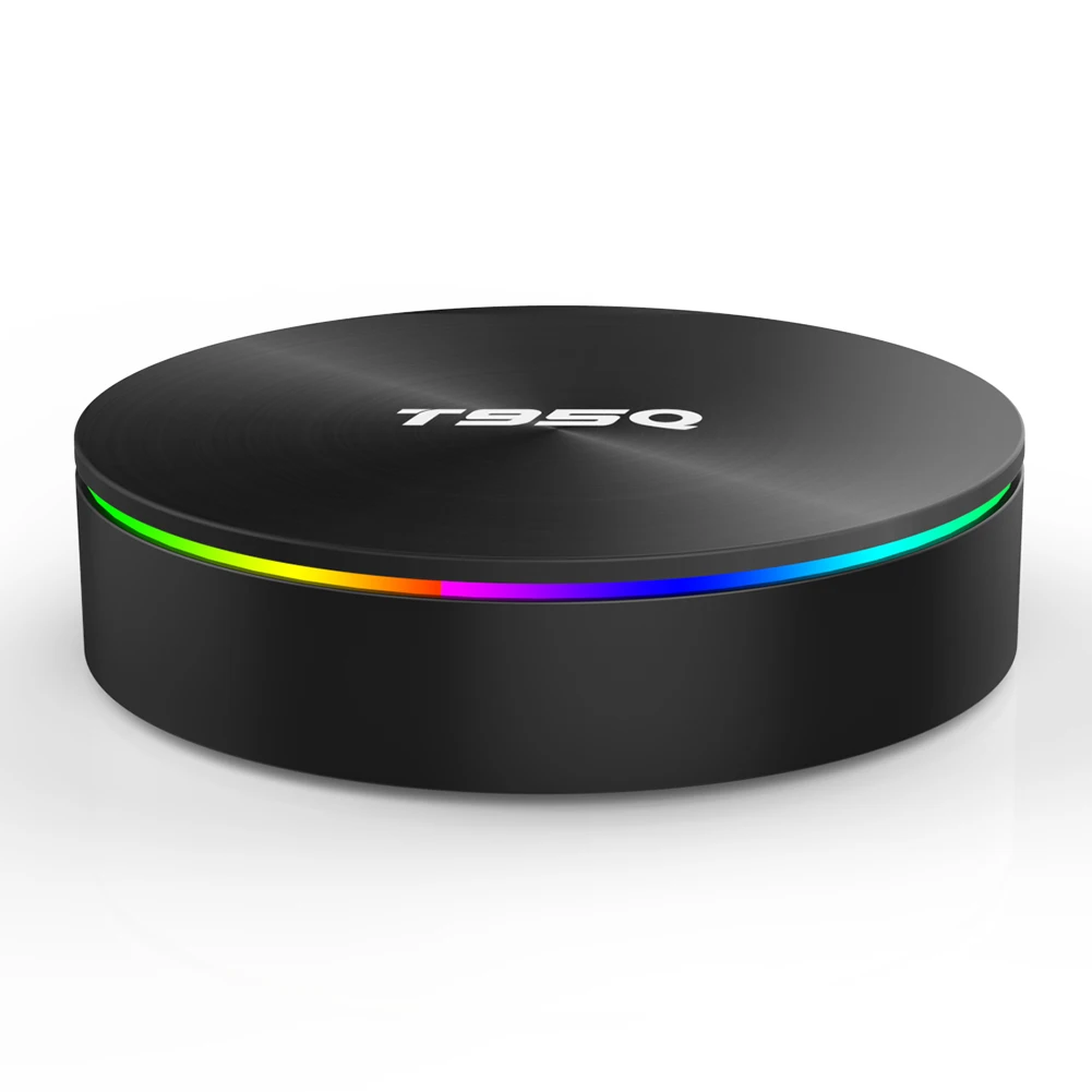 4 ГБ 64 ГБ DDR3 Amlogic T95Q Android 9,0 ТВ приставка 4K медиаплеер S905X2 четырехъядерный 2,4G& 5GHz двойной Wifi BT4.1 100M ТВ приставка