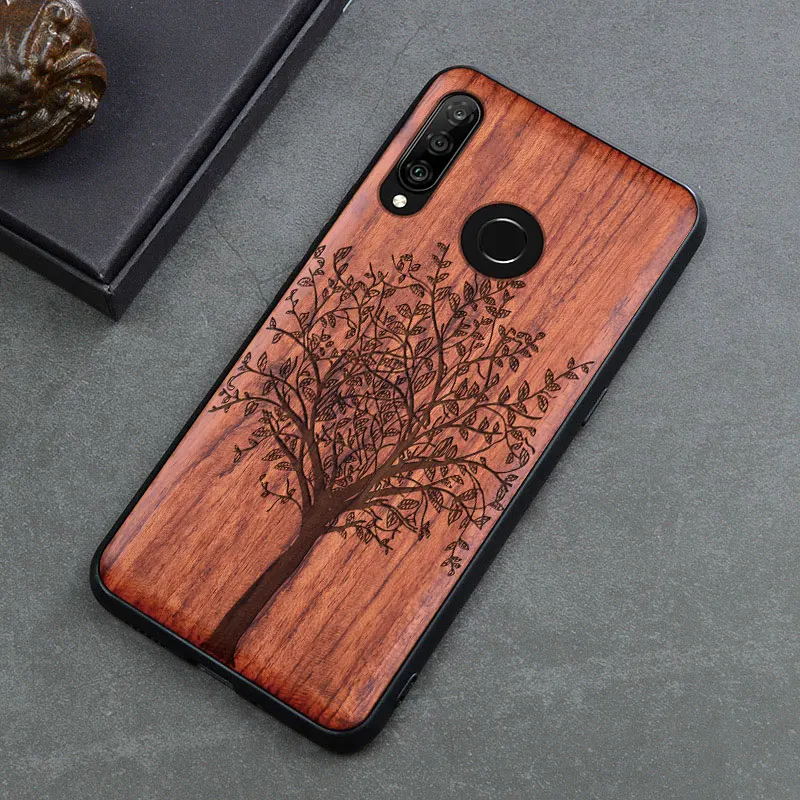 DS Деревянный ящик для huawei P20 30 Коврики 10 20 30 Lite Pro Nova для детей 4, 5, из натурального дерева, TPU чехол для телефона для huawei Honor 10 20 8X Max 9X - Цвет: DS