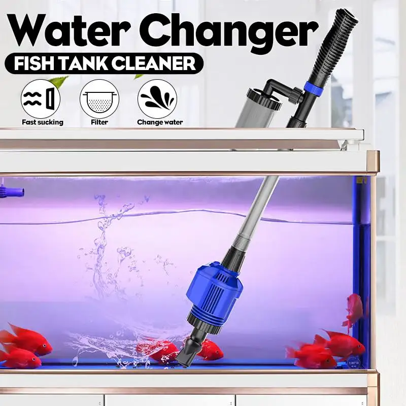 

Home Aquarium Electric Syphon Operated Fish Tank Sand Washer Vacuum Gravel Water Changer Siphon Filter Cleaner Fish Tank Tools