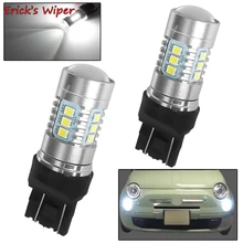 2x światła do jazdy dziennej Led żarówki samochodowe 580 DRL Canbus nie błąd dla Fiat 500 2007 2008 2009 2010 2011 2012 i staje w sytuacji sam na sam biały 6000K