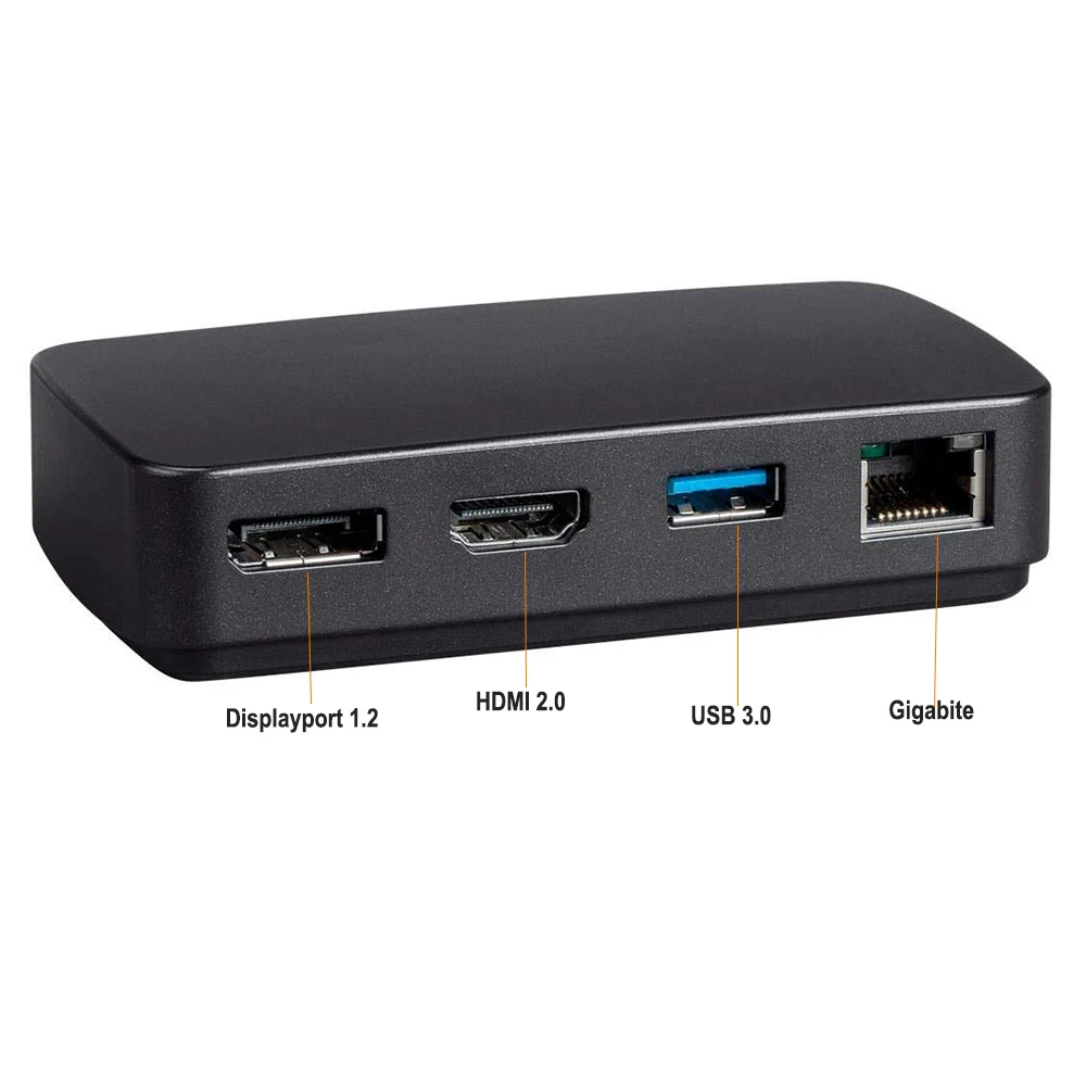  Thunderbolt 3 Travel Dock 4-in-1 Thunderbolt 3  4K @ 60Hz ŷ Thunderbolt 3 to HDMI 2.0 + Displayport 1.2 + RJ45 +