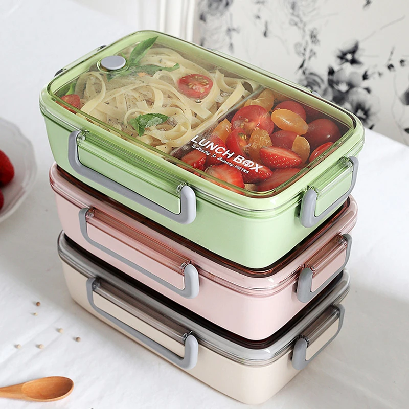 Bento Box детская коробка для завтрака, независимая решетка для детей, микроволновая посуда, контейнер для еды, Ланчбокс, обеденное ведро с подогревом, Ланч-бокс