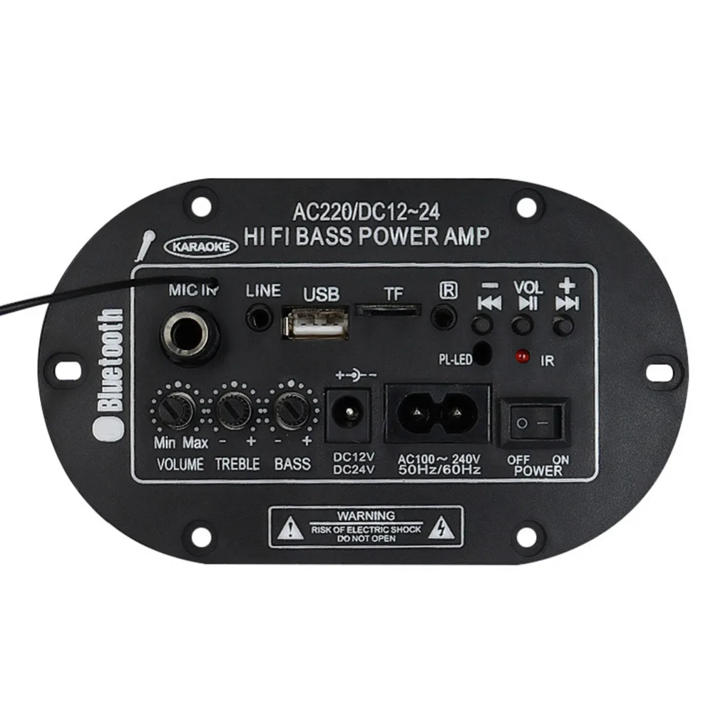 30 Вт усилитель доска Аудио bluetooth Amplificador USB dac FM радио TF плеер сабвуфер самодельные усилители для автомобиля мотоцикла дома
