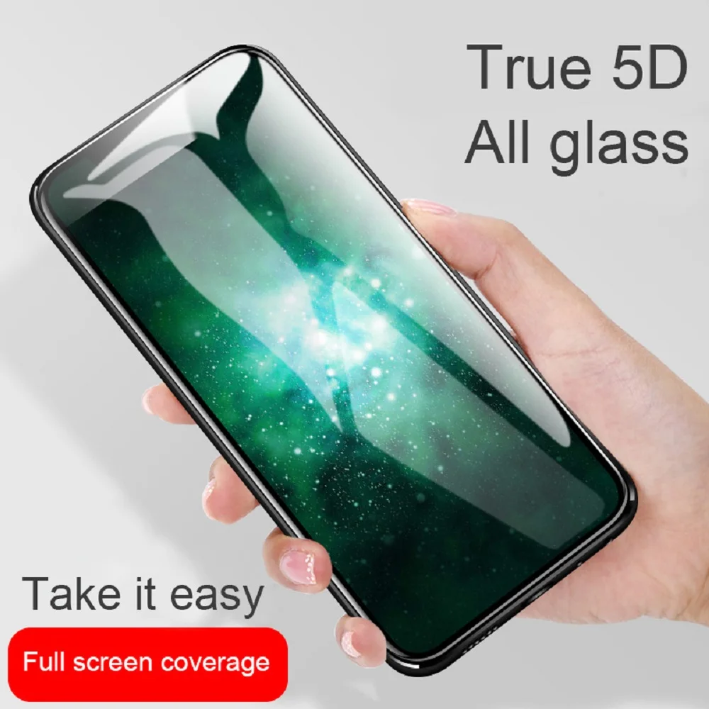 Для iPhone 11 Pro Max 5D Полное покрытие экрана Защитное стекло для iPhone 11 изогнутое стекло защитная пленка закаленное стекло