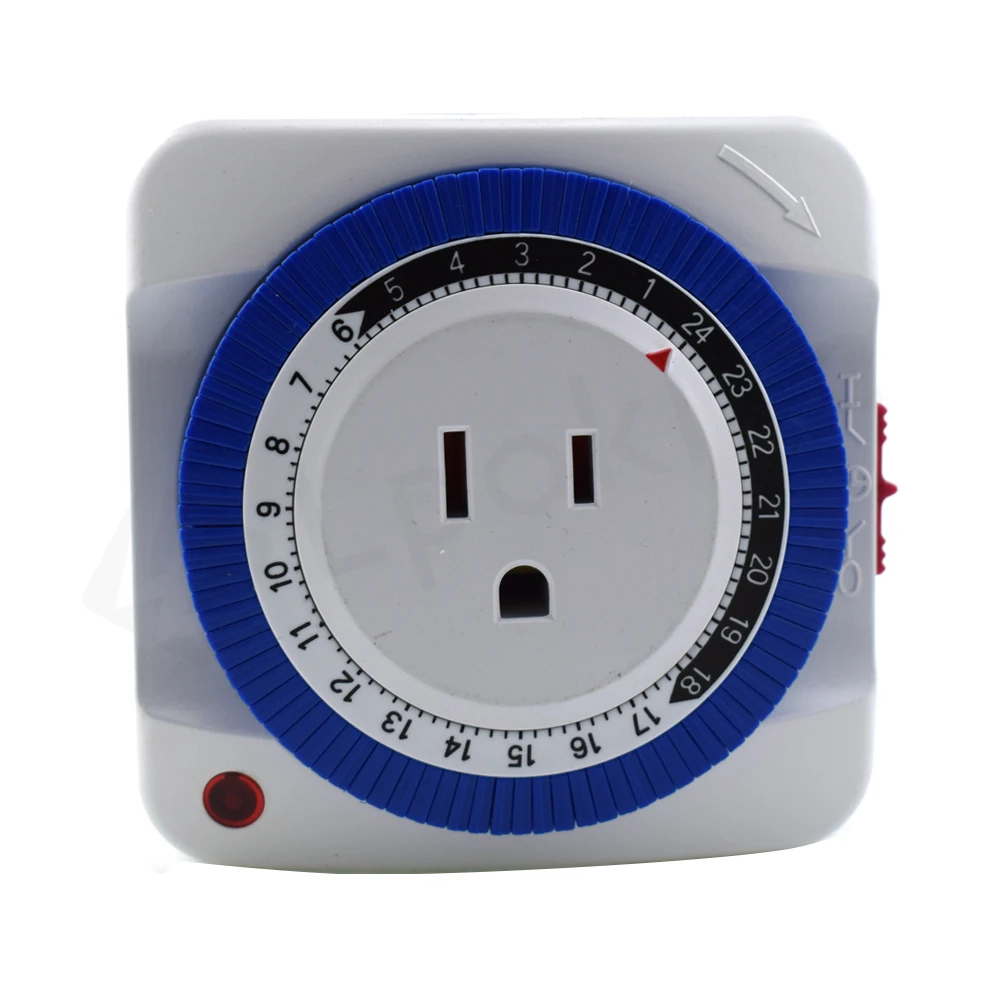 

24 Hours Plug in Mechanical Grounded Programmable Timer Switch Smart Countdown Switch Socket Indoor Auto Power off 230V/110V