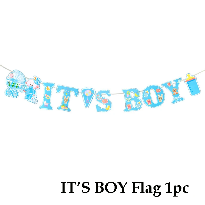 its boy flag 1pc Вечерние столовые приборы С Рисунком Слона из мультфильма, бумажные полотенца для мальчиков на день рождения, вечерние одноразовые столовые приборы - Цвет: its boy flag 1pc