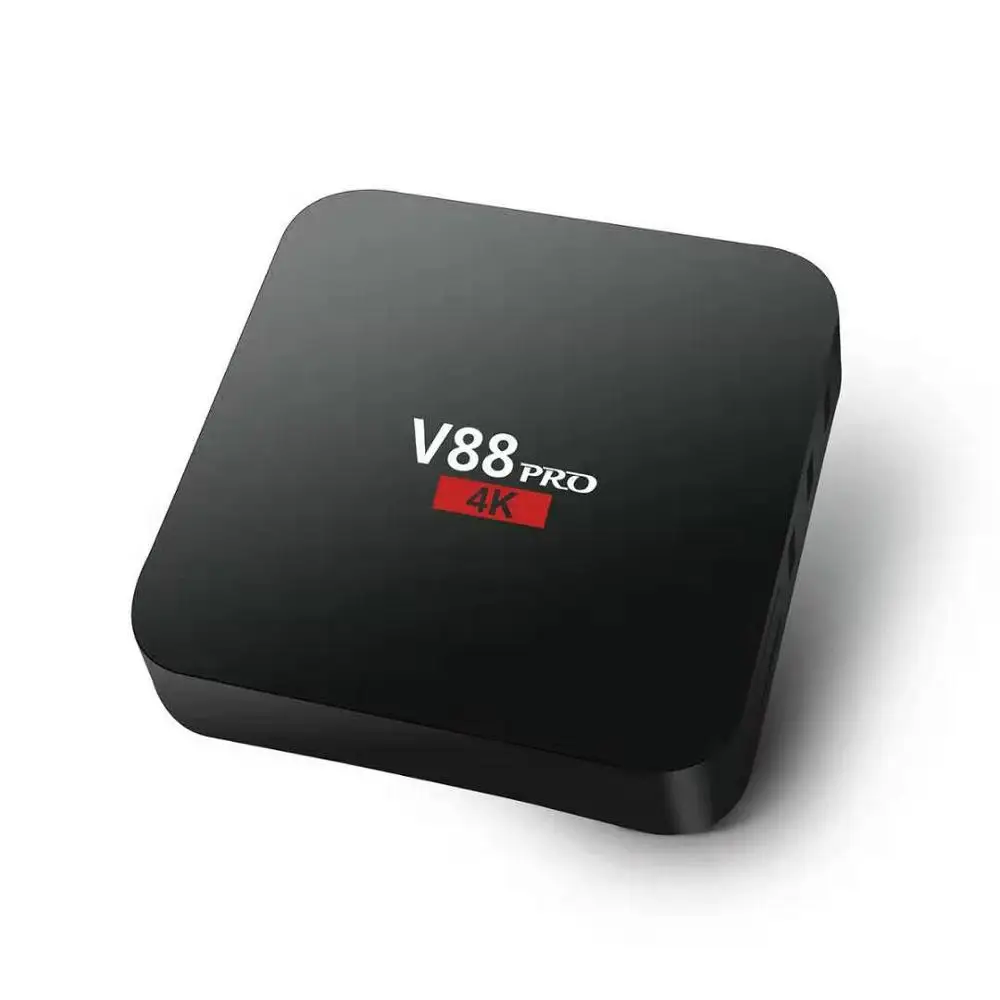 V88 Pro 1G 8G Black ТВ-приставка Android 4K ТВ-приставка V88 1 ГБ ОЗУ 8 Гб ПЗУ RK3229 Смарт Android WiFi 2,4G Топ-приставка четырехъядерный медиаплеер - Цвет: V88 Pro 1G 8G Black