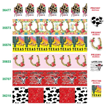 

Free shipping 2019 new arrival ribbons Hair Accessories ribbon 10 yards printed grosgrain ribbons 36477