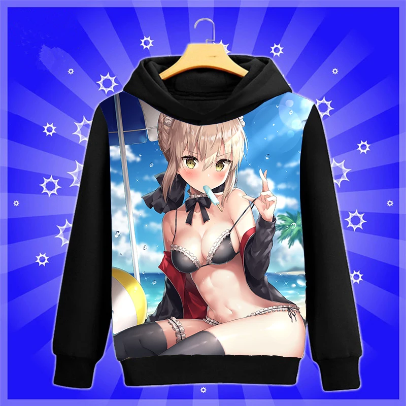 Крутая аниме-Толстовка Fate/stay night артурия Пендрагон фигурка Косплей Толстовка с капюшоном Весна Осень Мужчины Женщины пуловер пальто - Цвет: 12