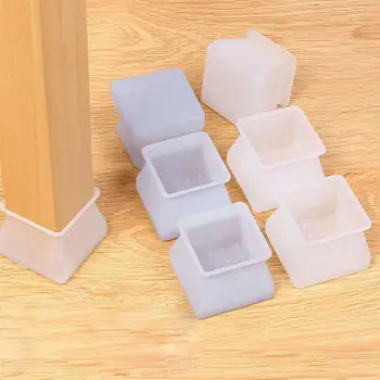 

32pcs Silicone Anti-slip Table Leg Protection Pad Chair Legs Case Anti-slip Silica Gel Table Mats Chair Leg Cap (White)