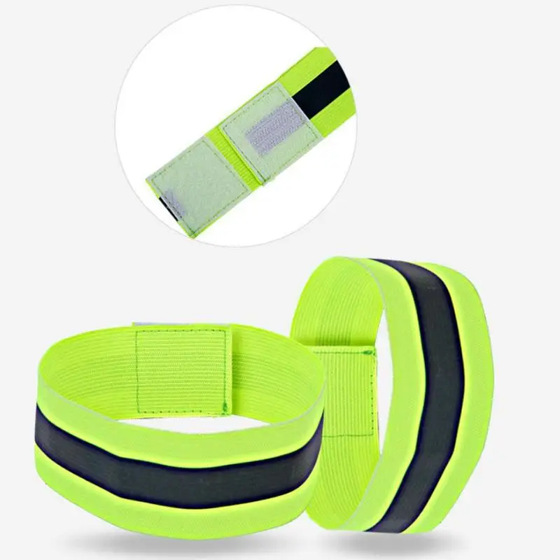 2Pcs Safety Reflective Arm Band Belt Strap for Outdoor Night Running Cycling Sports Reflective Armband 2Pcs Safety Reflective Arm Band Belt Strap for Outdoor Night Running Cycling Sports Reflective Armband