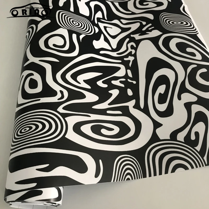 Black White Camouflage Vinyl Wrap Sticker-4