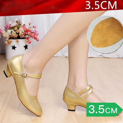 Новые золотистые/Серебристые туфли для бальных танцев; Женская Блестящая Тканевая обувь; блестящие стразы; женская обувь для латинских танцев - Цвет: Gold3.5