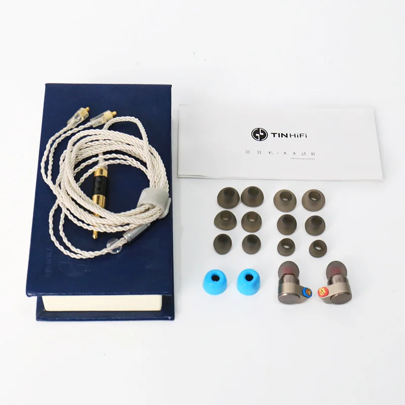 TIN Audio T2 Hifi наушники вкладыши Динамический драйвер HIFI бас со съемным кабелем MMCX