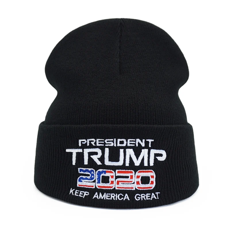 KUNBKANG Новинка Trump, шапка бини для мужчин, зимние шапки для женщин, красные шапки с надписью KEEP AMERICA GREAT Embroidery, флаг США, шапочки, кепка Трампа