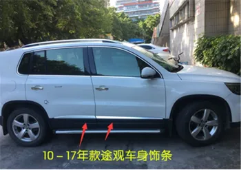 

Stainless Steel car body side moldings side door decoration Car styling for Volkswagen Tiguan Tiguan L 2010-2019