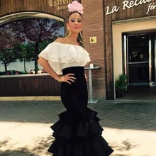 Высокая талия длинная юбка Многоуровневая Мода сатин черный faldas Макси Длинная юбка многоуровневый драпированный костюм женские юбки вечерние на заказ