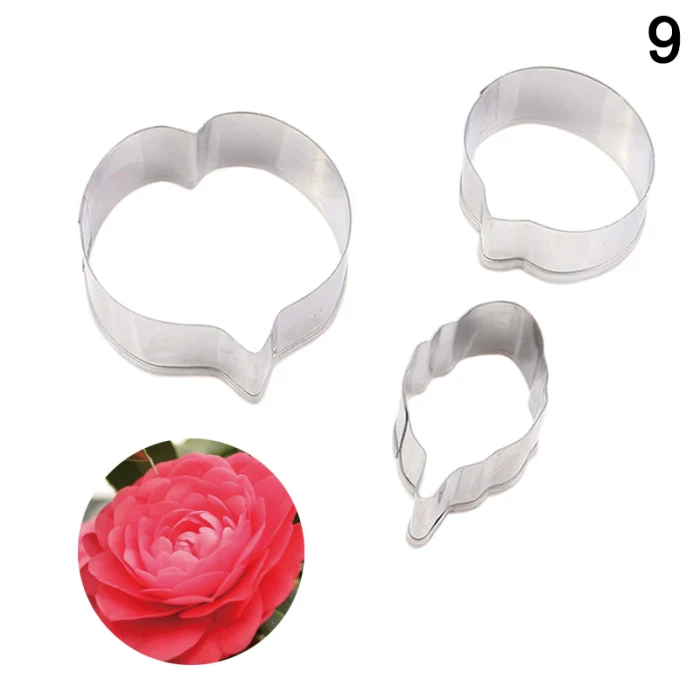 Stainless Steel Flower Petal Cookie Cutter Cupcake Mold Fondant Cake Mould DIY Decor MU8669
