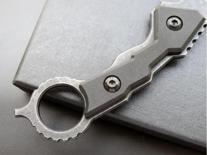 C1695 Karambit коготь D2 каменная ручка стальной нож с фиксированным лезвием охотничий аварийный карманный нож Мульти EDC инструменты сувенирные ножи