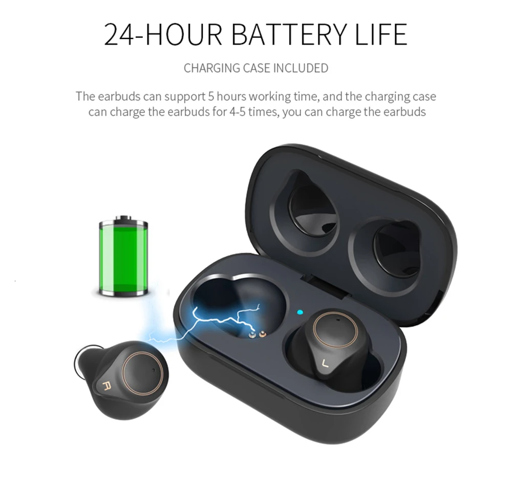 Наушники APTX ACC Bluetooth 5,0, беспроводные наушники, bluetooth-гарнитура, HiFi CVC8, шумоподавление, наушники с микрофоном, HD вызов