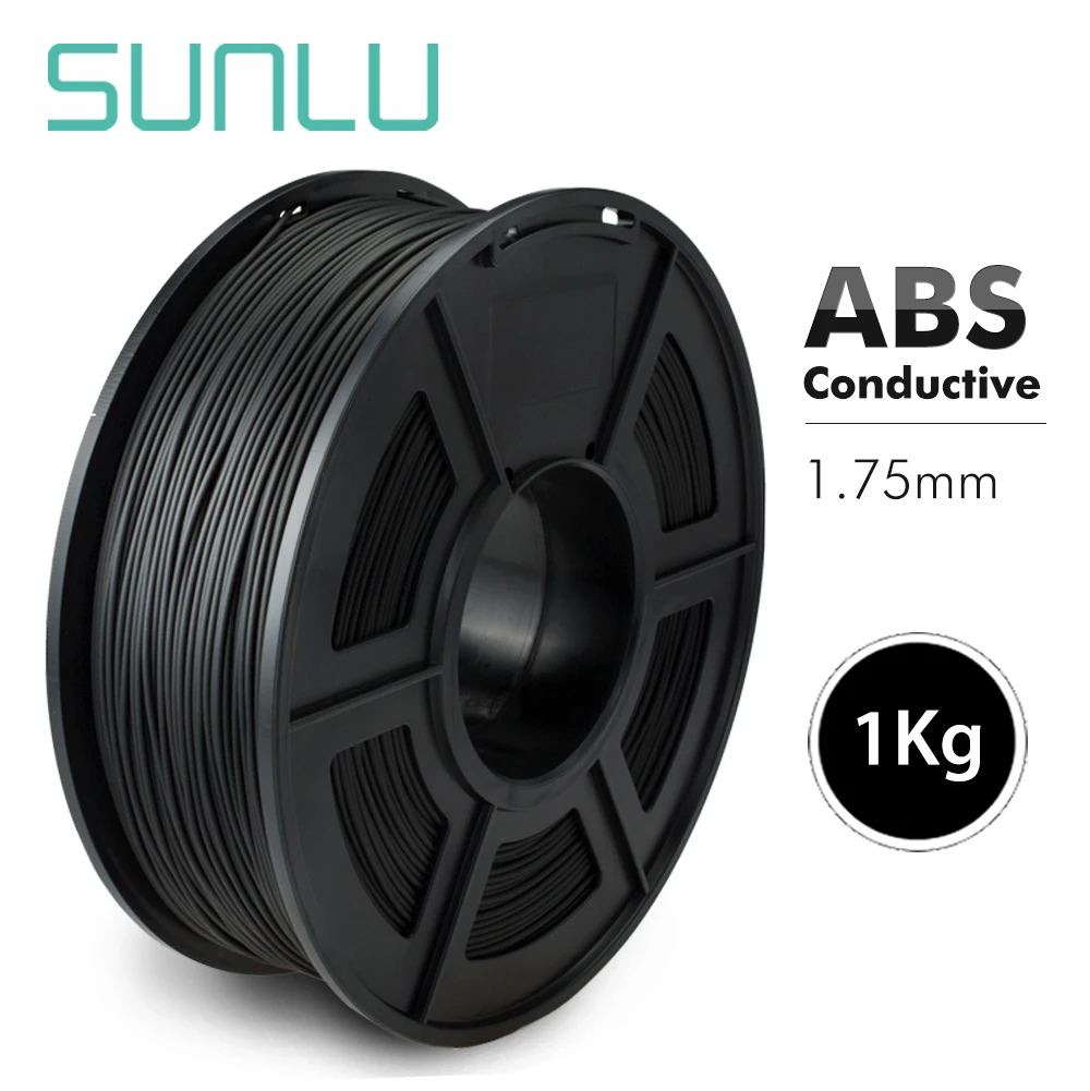 

SUNLU conductive ABS filament 1.75mm 1kg excellent quality 3d printer filament for conductive model design printing