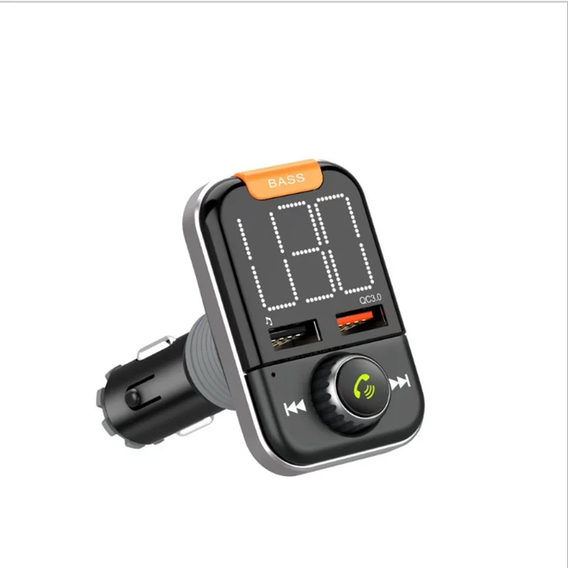 Автомобильный Bluetooth 5 0 fm-передатчик беспроводной свободный Ручной ЖК QC3.0 зарядка